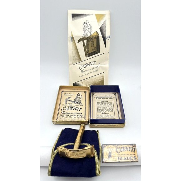curvfit | Bath & Body | Vintage Curvfit Gold Womens Razor Shaver With ...
